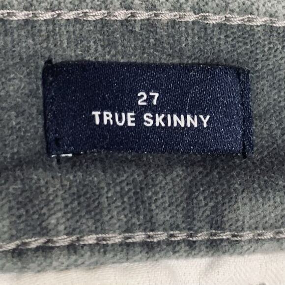 Gap True Skinny Pants Womens Size 27 Gray Velvet Velour Casual Pocketed Stretchy - Picture 6 of 10